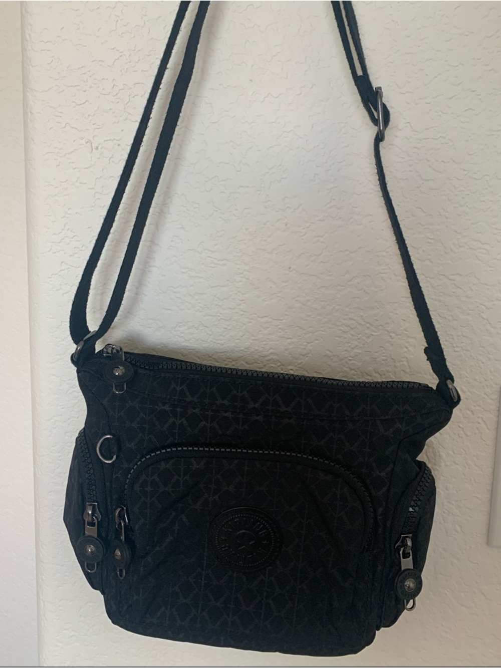 Kipling Small Gabbie Black and Gray Crossbody Bag